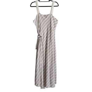Moon River Striped Midi Dress